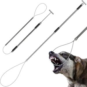 61" Dog Catcher Pole Portable Hog Pig Catcher Animal Control Pole Tool Stainless Steel Pig Holder Catch Pole for Dogs Livestock Farm Equipment