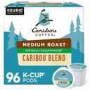 Caribou Coffee Caribou Blend Decaf Keurig Single-Serve K-Cup Pods, Medium Roast Coffee, 96 Count (Pack of 4), BBD: Jan 22 2027
