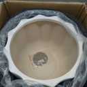 10 Inch Plant Pot Ceramic Planter with Drainage Hole & Removable Drain Plug, Decorative Flower Pot for Indoor Outdoor Plants, Modern Round Large Planter, Cream White