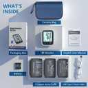 Blood Pressure Machine Upper Arm, 3 Size Cuffs, Small 7"-9", Medium/Large 9"-17" and Extra Large XL Cuff 13"-21", Accurate Automatic Digital BP Cuff Home Use, Large Backlit BP Monitor 3-User 1500 Mem