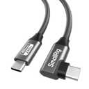 SMALLRIG USB4 40Gbps USB-C Cable, 240W Fast Charging & 8K@60Hz Video & 40Gbps Data Transfer, 35cm/13.8in Straight to Angled Connectors with Cable Tie, for MacBook for iPad Pro for iPhone - 5075