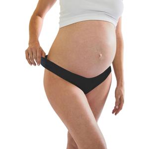Bonks Seamless Maternity Underwear Thong  Flexible and Stretchable to Adapt to Body Changes  Prewashed Emergency Panties (One Size, Black Magic (1 Pack))