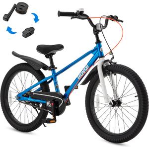 RoyalBaby EZ Kids Bike, 12-20 Inch Balance & Pedal, Safer for Beginners, 20 Inch, Dual Handbrakes