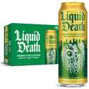 Liquid Death, Green Guillotine Iced Tea, 8-Pack (19.2oz Cans), Green Tea, Low Calorie, No Artificial Sweeteners, B12 & B6 Vitamins (EXP 05/22/26)