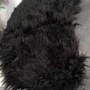 Simplee Apparel Women's Long Sleeve Fluffy Faux Fur Warm Coat (18, Black)