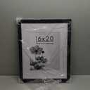 Americanflat 16x20 Picture Frame with Polished Plexiglass - Use as 11x14 Frame with Mat or Display 16x20 Photo Without Mat - Hudson Collection - Wide Picture Frames for Wall Display - Black