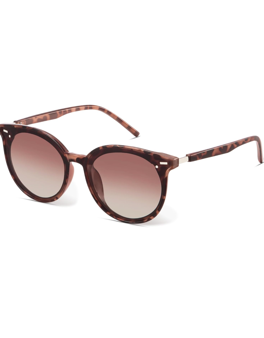 Livho Polarized Sunglasses, Retro & Oversized Shades for Women with Round Lenses