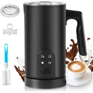 4 in 1 Electric Milk Frother, Milk Steamer, 350ml/11.8oz Automatic Frother Machine for Coffee, Warm and Cold Foam, Latte, Cappuccino, Macchiato, Hot Chocolate