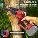 Mini Chainsaw for Milwaukee M18 Battery, 6-Inch Brushless Cordless Pruning Chain-saw, Battery Powered Mini Chainsaw for Wood Cutting, Sharp for Tree Trimming (No Battery)