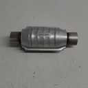 Universal Catalytic Converter 2.5 Inch 2.5" Inlet/Outlet Cat Converter with Heat Shield and Oxygen Sensor Port High Flow Front 15 Inch Stainless Steel Direct Replacement (EPA Compliant)