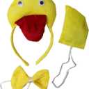 Kirei Sui Yellow Duck Headband Bowtie Tail 3-piece Costume Halloween Dress Up Set for Kids and Adults
