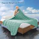 Topcee Weighted Blanket for Adults (15 lbs, 48" x 72") Twin Size Soft Cooling Heavy Blanket Sleeping, Apply to 130-160 lbs Body, Thick Breathable Blanket with Glass Bead, Easy Care
