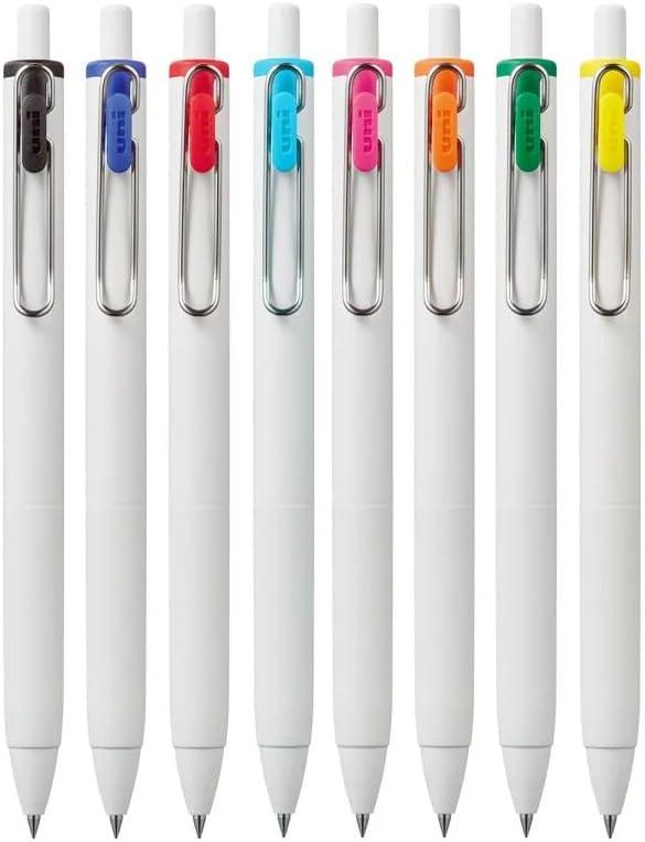 Uni-Ball One Retractable Gel Pen, 0.5mm Micro Tip, Assorted Ink Colors, 8 Pens