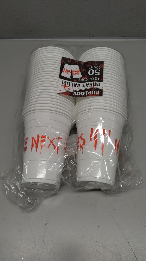 CUPLOOV 50Pcs Halloween Cups for Party Decorations, 16 Oz Halloween Plastic Disposable Cups with Scary Bloody Hands Print for Kids Adults Party Supplies Favors CUPLOOV 50Pcs Halloween Cups for Party Decorations, 16 Oz Halloween Plastic Disposable Cups with Scary Bloody Hands Print for Kids Adults Party Supplies Favors