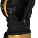 MoneyFyte Crown MMA Gloves for Men & Women Martial Arts Punching Bag Gloves, UFC Grappling Fighting & Kickboxing Gloves Pre-Curved Half Finger Boxing Sparring Glove