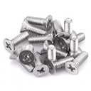 #10-24 x 1/4" Phillips Flat Head Machine Screws, 304 Stainless Steel (18-8), Coarse Thread UNC Fully Threaded, 100-pack