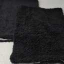 Reafort Ultra Soft Sherpa Pillowcases Pillow Covers Standard Size 20"x26" Pack of 2 with Zipper Closure (Black, 20x26 Standard Sham)