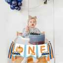 Pumpkin Truck Highchair Banner Fall Harvest Themed 1st Birthday Party Decorations Blue One Truck Little Pumpkin Birthday Banner for Autumn Fall Pumpkin Truck First Birthday Party Decor Supplies