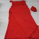 PRETTYGARDEN Women's 2025 Summer Formal Maxi Dresses Sleeveless One Shoulder Bodycon Ruched Mesh Wedding Guest Cocktail Dress
 (Red, Large)