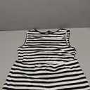 MakeMeChic Women's 2 Piece Striped Outfit Crew Neck Tank Crop Top and Mini Shorts Set, L