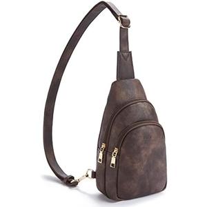 Telena Crossbody Bags for Women Leather Cross Body Sling Bag for Woman Travel, Coffee