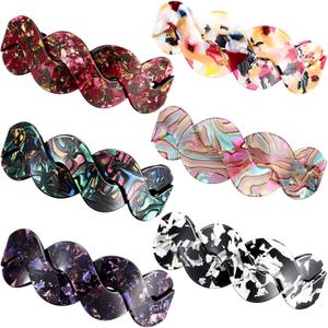 Geyoga 6 Pieces Vintage Hair Barrettes for Women Retro Flower French Pearl Crystal Rhinestones Clips Hair Pins for Women Styling Accessories(Gorgeous Style)