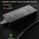 UL Listed 54.6V 3A Fast Battery Charger Compatible with Super 73 Ebikes - Waterproof 110V Power Adapter with 3-Pin Connector for Z/S/R-Series, Z Adventure, S2, RX and More eBikes Lithium Battery