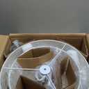 16" Semi Flush Mount Ceiling Light Fixture, Close to Ceiling Light Fixtures with Farmhouse Fabric Linen Shade, Double Drum Black Flush Mount Ceiling Light for Living Room Bedroom Dining Room Kitchen