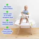 CATCHY - Food Catcher - Compatible with Stokke Clikk High Chair + 11 Other High Chairs - Highchair Sold Separately - Baby & Toddler Food & Mess Catcher - Under High Chair Accessory (White)