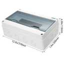 Breaker Box Distribution Protection Box, IP65 Clear Cover Electrical Box, ABS Power Supply Electronic Junction Box Din Rail Enclosure for Circuit Breaker on The Wall 15 Way