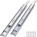 Full Extension Drawer Slides 22 Inch 1 Pairs Side Mount Metal Ball Bearing Drawer Slides Rails,10 12 14 16 18 20 22 Inch 100 LB Load Capacity Cabinet Wardrobe Slider Kitchen Glides