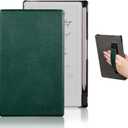 CoBak Case with Hand Strap for Remarkable Paper Pro Move 7.3" 2025 Released - Smart Auto Sleep/Wake Folio Lightweight Protective Cover with Built-in Pen Holder and Nibs Holder (Green)