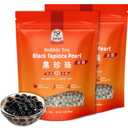 52USA Boba Tapioca Pearls 2.2LB, Finest Bubble Tea Pearl, Quick Cook Black Plearls for Milk Tea, Smoothies, Desserts and Drinks (Pack of 2)