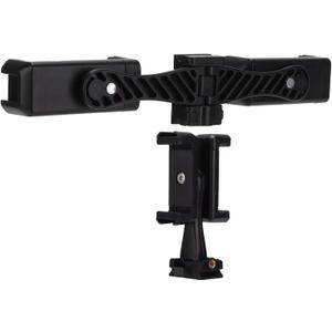 Phone Tripod Mount Adapter, Clip Tripod Monopod Selfie Stick Dual Cell Phone Holder Universal Cold Shoe Adapter for Vlog Live Streaming Video Recording