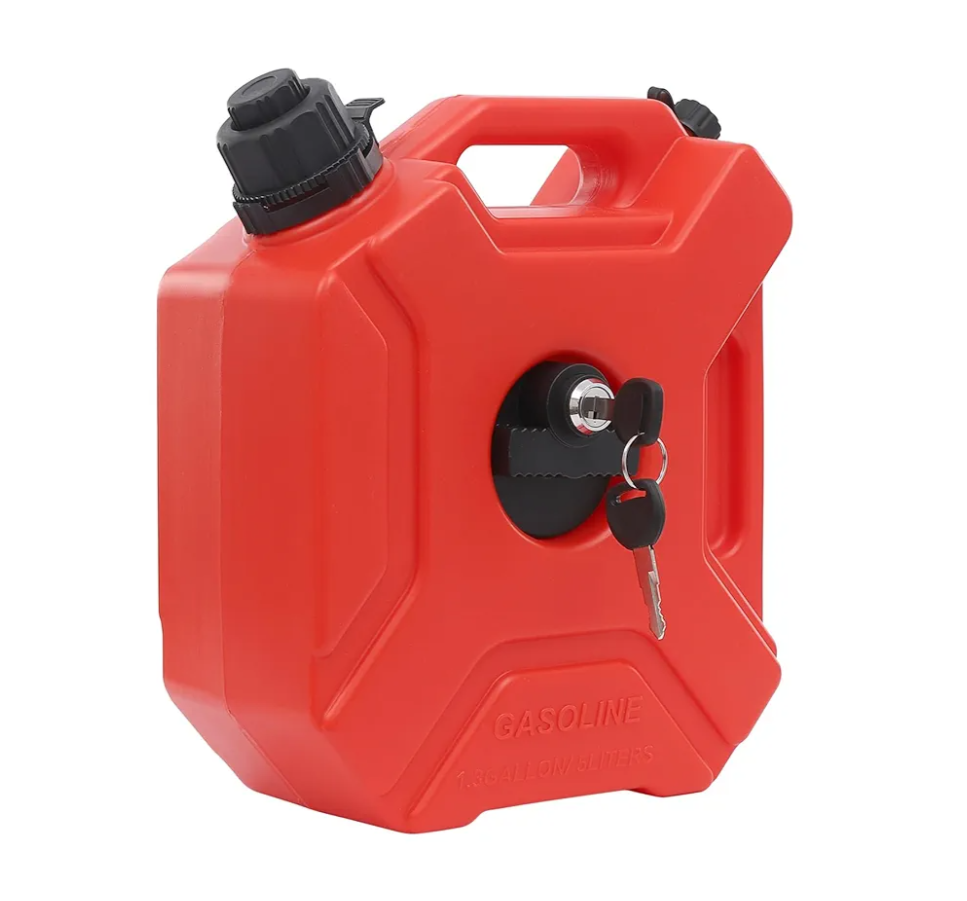 Red 1.3 Gallon Gasoline Pack 11.81” x 9.84” x 4.72”