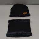 Kids Winter Beanie Hat Scarf Touchscreen  Set for Boys Girls 5-15 Years Warm Skull Cap Fleece Lined Knitted Hat