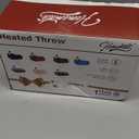 Homemate Heated Blanket Electric Throw - 50"x60" Heating Blanket Throw 1/2/4/6/8 Hours Auto-Off 10 Heat Level Over-Heat Protection Flannel Sherpa ETL Certification (01 - Light Grey)