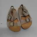 ZUSERIS Kids Toddler Sandals Boys Girls Cork Footbed Sandal Comfort Double Buckle Slip On Slippers with Adjustable Back Strap 24