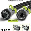 Garden Hose, Flexible Ultra Lightweight Durable, Kink-Free Water Hose with 10 Function Sprayer - Non-Shrinking, Easy to Store, All-Weather, High-Pressure, Black (50 FT)