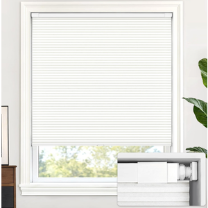 LazBlinds No Drill Cordless Cellular Shades, 34" W × 36" H and 38.5" W x 48" H, White Light Filtering Honeycomb Shades Thermal Insulation Noise Reduction Glare Control Blinds for Windows