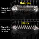 GRILLART Grill Brush [Wire + Helix] Combined BBQ Brush - Safe & Efficient Grill Cleaning Brush - 18" Grill Cleaner Brush Scrubber for Gas/Porcelain/Charbroil Grates – BBQ Accessories Gifts for Men/Dad