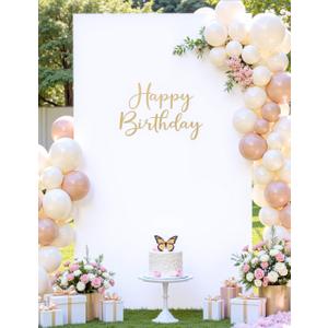 Square Arch Backdrop Cover, 6.6FT x 4FT White Stretchy Spandex Fitted Square Arch Stand Cover for Birthday Party Wedding Ceremony Banquet Photo Decoration