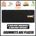 Royal Shade 6' x 12' Black Fence Privacy Screen Windscreen Cover Netting Mesh Fabric Cloth - Cable Zip Ties Included 
