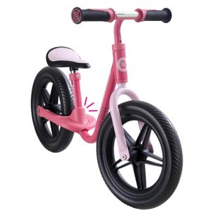 iSporter 12inch Kids Balance Bike for Toddler 2 Year Old, Boys Girls Ages 2-5, Gift Push Bikes, No Pedal Training Bicycle, with Footrest, Puncture-proof Tyres, and Height Adjustable