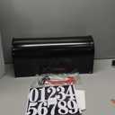 Metal Post Mount Mailboxes for Outside,Galvanized Steel,Waterproof,Medium Capacity,Red Flag Indicated,Modern Style,Mail Boxes for House Outside/Residential,Black,18.8 x 9 x 6.7 inches