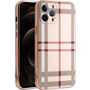 Phone Case for iPhone 12 Pro, Fashion Leather Phone Case, Soft TPU Drop Protection Shockproof Protective Phone Holder Women (for iPhone 12 Pro)