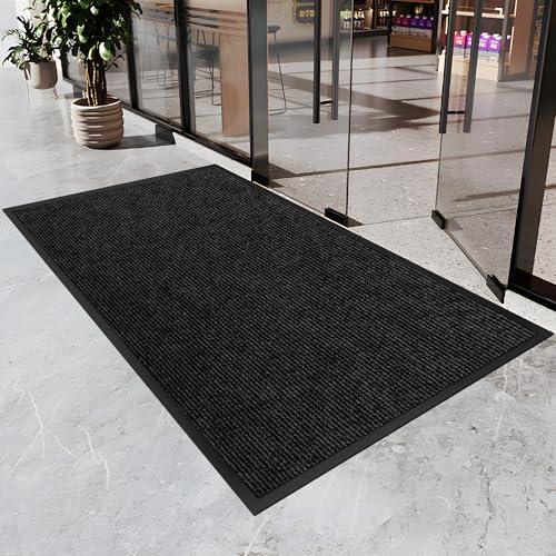 4′ x 6′ Front Doormat Indoor Outdoor Entrance, Commercial Door Mat Heavy Duty Trap Dirt and Moisture Entryway Floor mat, Custom Size Non Slip Rubber Backing Welcome Mat for High Traffic Area