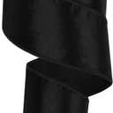 2.5Inch X 10 Yards Christmas Velvet Ribbon,2.5" Wide Wired Ribbon for Christmas Crafts Decoration, Wrapping Crafts (Black)