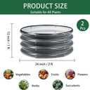 Gartist 2 Pcs 2x2X1 FT Round Galvanized Raised Garden Bed Kit, Black Outdoor Planter Garden Bed, Metal Raised Box for Vegetables, Fruits, Flowers & Herbs