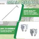Podoy 36" Chain Link Drop Rod for Double Gate,Heavy Duty Pull Style Latch for 1-3/8" Chain Link Fence Frame,Rust-Resistant Galvanized Steel Chain Link Fence Gate Latch